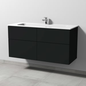 Sanipa 3way Kombination mit Keramikwaschtisch Design 120 cm, 4 Auszüge mit Push to open