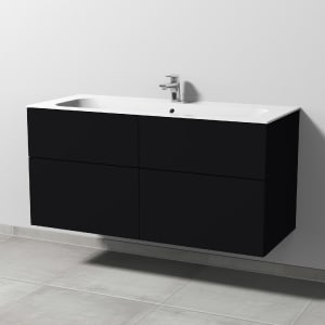 Sanipa 3way Unterschrank 120 cm, 4 Auszüge, Push to open mit Villeroy & Boch Finion Waschtisch