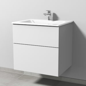 Sanipa 3way Kombination mit Glaswaschtisch 61,5 cm, 2 Auszüge mit Push to open