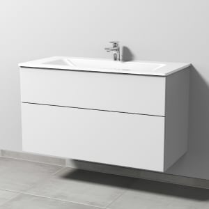 Sanipa 3way Kombination mit Glaswaschtisch 101,5 cm, 2 Auszüge mit Push to open