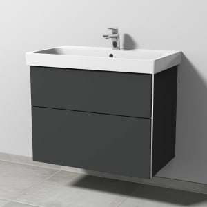 Sanipa 3way Keramikwaschtisch ProSmart mit Waschtischunterschrank 80 x 47 cm, mit 2 Auszügen