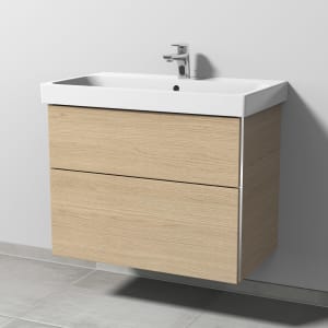 Sanipa 3way Keramikwaschtisch ProSmart mit Waschtischunterschrank 80 x 47 cm, mit 2 Auszügen