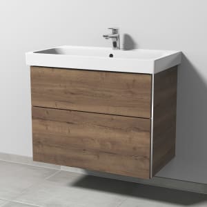 Sanipa 3way Keramikwaschtisch ProSmart mit Waschtischunterschrank 80 x 47 cm, mit 2 Auszügen