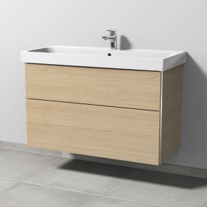 Sanipa 3way Keramikwaschtisch ProSmart mit Waschtischunterschrank 100 x 47 cm, mit 2 Auszügen