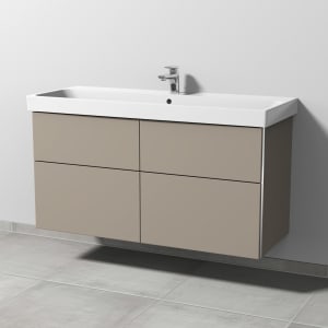 Sanipa 3way Keramikwaschtisch ProSmart mit Waschtischunterschrank 120 x 47 cm, mit 4 Auszügen
