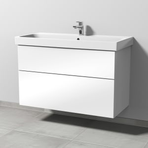 Sanipa 3way Keramikwaschtisch ProSmart mit Waschtischunterschrank 100 x 47 cm, mit 2 Auszügen
