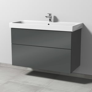 Sanipa 3way Keramikwaschtisch ProSmart mit Waschtischunterschrank 100 x 47 cm, mit 2 Auszügen