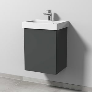 Sanipa 3way Keramikwaschtisch ProSmart mit Waschtischunterschrank 45 x 37 cm, Türanschlag links