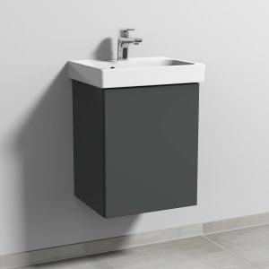 Sanipa 3way Keramikwaschtisch ProSmart mit Waschtischunterschrank 45 x 37 cm, Türanschlag rechts