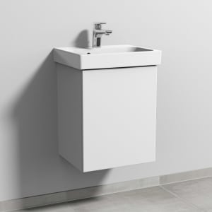 Sanipa 3way Keramikwaschtisch ProSmart mit Waschtischunterschrank 45 x 37 cm, Türanschlag rechts