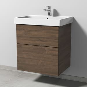 Sanipa 3way Keramikwaschtisch ProSmart mit Waschtischunterschrank 60 x 47 cm, mit 2 Auszügen