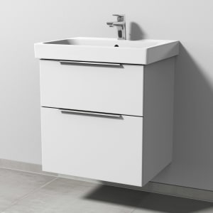 Sanipa 3way Keramikwaschtisch ProSmart mit Waschtischunterschrank 60 x 47 cm, mit 2 Auszügen