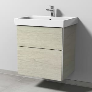 Sanipa 3way Keramikwaschtisch ProSmart mit Waschtischunterschrank 60 x 47 cm, mit 2 Auszügen