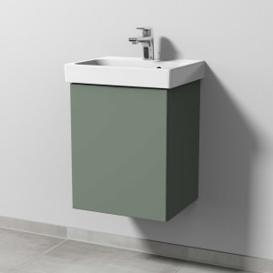 Sanipa 3way Keramikwaschtisch ProSmart mit Waschtischunterschrank 45 x 37 cm, Türanschlag links