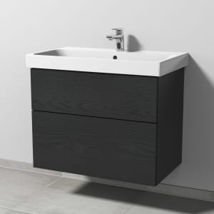 Sanipa 3way Keramikwaschtisch ProSmart mit Waschtischunterschrank 80 x 47 cm, mit 2 Auszügen