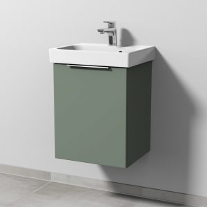 Sanipa 3way Keramikwaschtisch ProSmart mit Waschtischunterschrank 45 x 37 cm, Türanschlag links