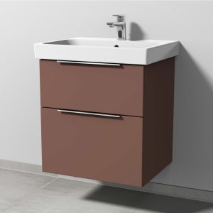 Sanipa 3way Keramikwaschtisch ProSmart mit Waschtischunterschrank 60 x 47 cm, mit 2 Auszügen