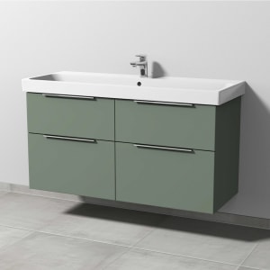 Sanipa 3way Keramikwaschtisch ProSmart mit Waschtischunterschrank 120 x 47 cm, mit 4 Auszügen