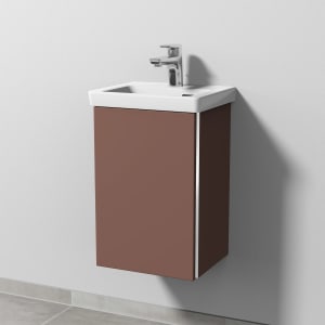 Sanipa 3way Keramikwaschtisch Subway 3.0 mit Waschtischunterschrank 37 x 30,5 cm, Türanschlag links