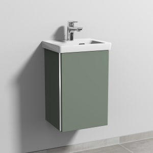 Sanipa 3way Keramikwaschtisch Subway 3.0 mit Waschtischunterschrank 37 x 30,5 cm, Türanschlag rechts