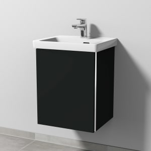 Sanipa 3way Keramikwaschtisch Subway 3.0 mit Waschtischunterschrank 45 x 37 cm, Türanschlag links