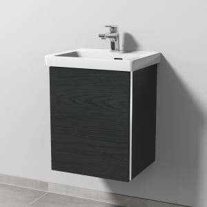 Sanipa 3way Keramikwaschtisch Subway 3.0 mit Waschtischunterschrank 45 x 37 cm, Türanschlag links