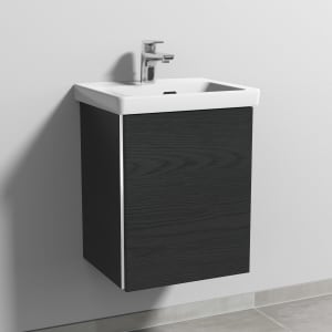 Sanipa 3way Keramikwaschtisch Subway 3.0 mit Waschtischunterschrank 45 x 37 cm, Türanschlag rechts