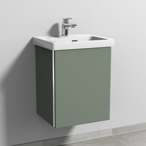 Sanipa 3way Keramikwaschtisch Subway 3.0 mit Waschtischunterschrank 45 x 37 cm, Türanschlag rechts