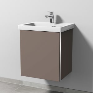 Sanipa 3way Keramikwaschtisch Subway 3.0 mit Waschtischunterschrank 50 x 40 cm, Türanschlag links