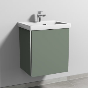 Sanipa 3way Keramikwaschtisch Subway 3.0 mit Waschtischunterschrank 50 x 40 cm, Türanschlag rechts