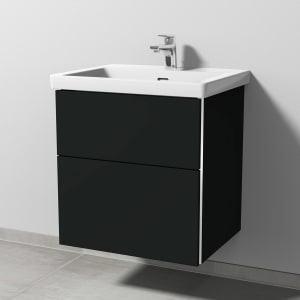 Sanipa 3way Keramikwaschtisch Subway 3.0 mit Waschtischunterschrank 60 x 47 cm, mit 2 Auszügen