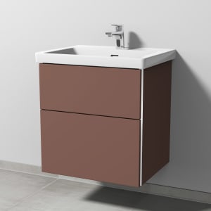 Sanipa 3way Keramikwaschtisch Subway 3.0 mit Waschtischunterschrank 60 x 47 cm, mit 2 Auszügen