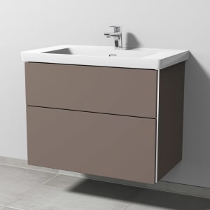 Sanipa 3way Keramikwaschtisch Subway 3.0 mit Waschtischunterschrank 80 x 47 cm, mit 2 Auszügen