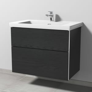 Sanipa 3way Keramikwaschtisch Subway 3.0 mit Waschtischunterschrank 80 x 47 cm, mit 2 Auszügen