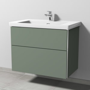 Sanipa 3way Keramikwaschtisch Subway 3.0 mit Waschtischunterschrank 80 x 47 cm, mit 2 Auszügen