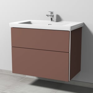 Sanipa 3way Keramikwaschtisch Subway 3.0 mit Waschtischunterschrank 80 x 47 cm, mit 2 Auszügen