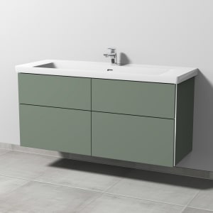 Sanipa 3way Keramikwaschtisch Subway 3.0 mit Waschtischunterschrank 130 x 47 cm, mit 4 Auszügen