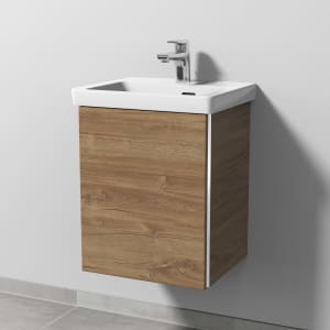 Sanipa 3way Keramikwaschtisch Subway 3.0 mit Waschtischunterschrank 45 x 37 cm, Türanschlag links