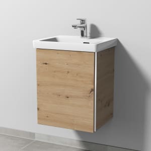 Sanipa 3way Keramikwaschtisch Subway 3.0 mit Waschtischunterschrank 45 x 37 cm, Türanschlag links