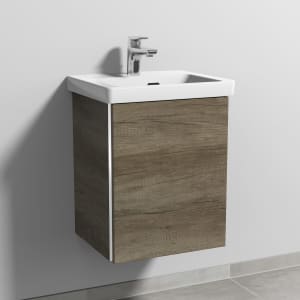 Sanipa 3way Keramikwaschtisch Subway 3.0 mit Waschtischunterschrank 45 x 37 cm, Türanschlag rechts