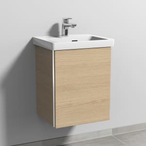 Sanipa 3way Keramikwaschtisch Subway 3.0 mit Waschtischunterschrank 45 x 37 cm, Türanschlag rechts