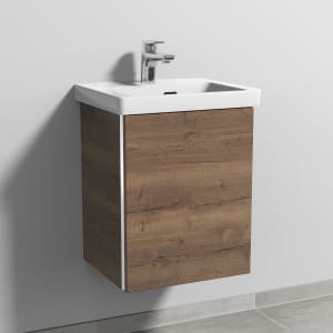 Sanipa 3way Keramikwaschtisch Subway 3.0 mit Waschtischunterschrank 45 x 37 cm, Türanschlag rechts