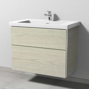 Sanipa 3way Keramikwaschtisch Subway 3.0 mit Waschtischunterschrank 80 x 47 cm, mit 2 Auszügen