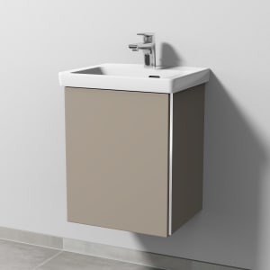 Sanipa 3way Keramikwaschtisch Subway 3.0 mit Waschtischunterschrank 45 x 37 cm, Türanschlag links