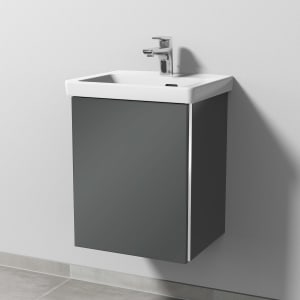 Sanipa 3way Keramikwaschtisch Subway 3.0 mit Waschtischunterschrank 45 x 37 cm, Türanschlag links