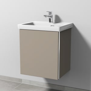 Sanipa 3way Keramikwaschtisch Subway 3.0 mit Waschtischunterschrank 50 x 40 cm, Türanschlag links