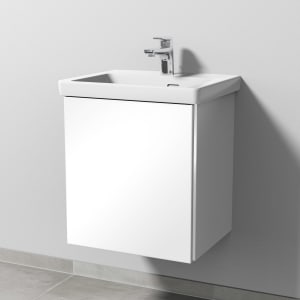 Sanipa 3way Keramikwaschtisch Subway 3.0 mit Waschtischunterschrank 50 x 40 cm, Türanschlag links