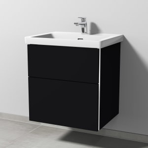 Sanipa 3way Keramikwaschtisch Subway 3.0 mit Waschtischunterschrank 60 x 47 cm, mit 2 Auszügen