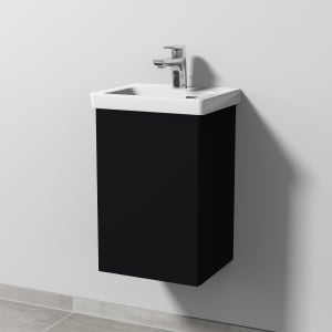 Sanipa 3way Keramikwaschtisch Subway 3.0 mit Waschtischunterschrank 37 x 30,5 cm, Türanschlag links