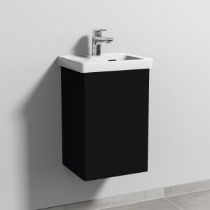 Sanipa 3way Keramikwaschtisch Subway 3.0 mit Waschtischunterschrank 37 x 30,5 cm, Türanschlag rechts